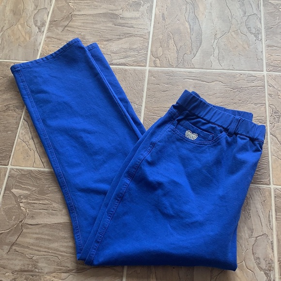 Quacker Factory High Rise Royal Blue Dream Jeans - Picture 3 of 10
